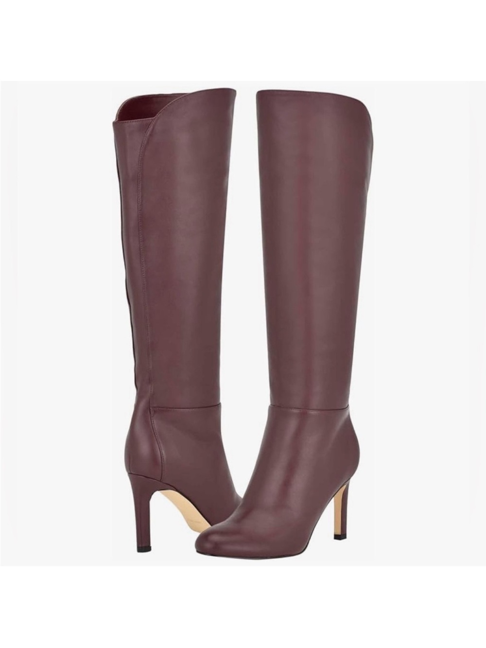 Nine west sancha brown wide calf leather new in box boots sz 6.5